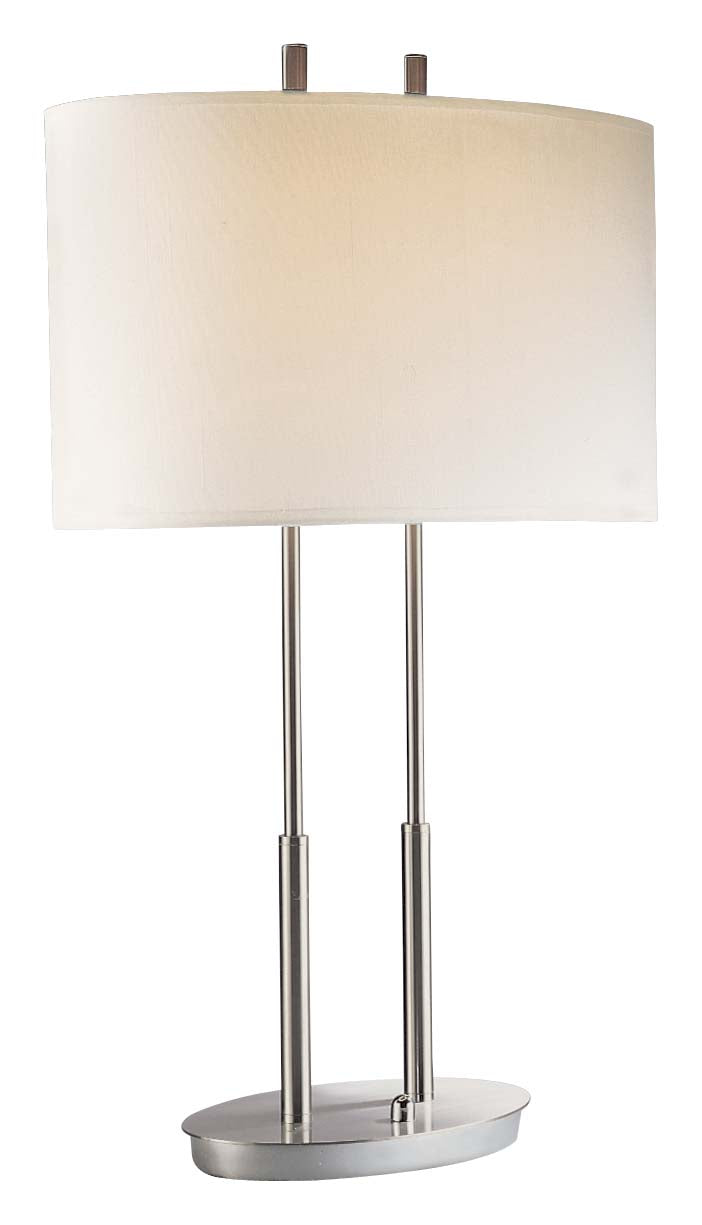 George Kovacs Drum Shades/Table P184-084 LED Table Lamp George`S Reading  Room Brushed Nickel sold by Filament Lighting