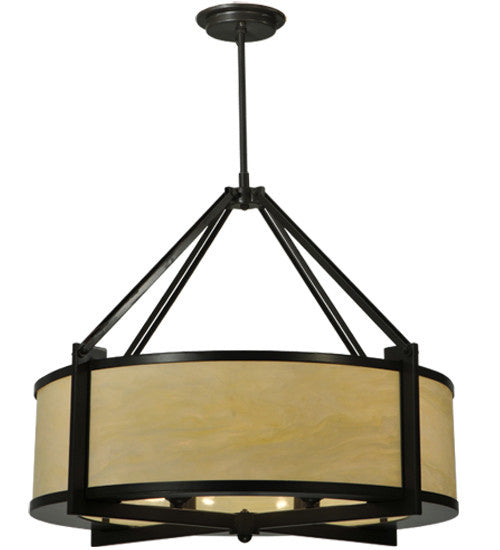 Cilindro Four Light Pendant in Timeless Bronze Finish