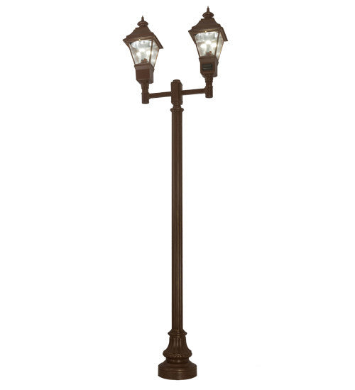 Carefree Six Light Post Mount in Rustic Iron Finish
