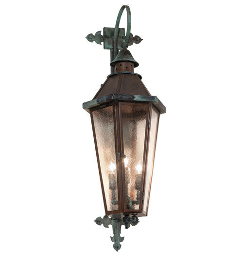 2nd Avenue - 67302-1506 - Three Light Wall Sconce - Millesime - Vintage Copper And Craftsman Verdi