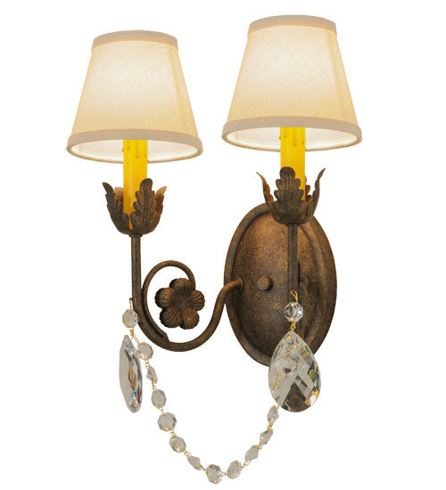 Antonia Two Light Wall Sconce in Antiquity Finish