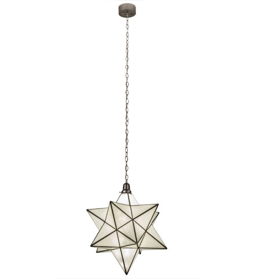 Moravian Star LED Pendant in Brushed Nickel Finish