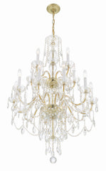 Crystorama - 1155-PB-CL-MWP - 15 Light Chandelier - Traditional Crystal - Polished Brass