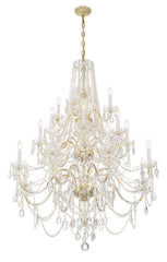 Crystorama - 1157-PB-CL-MWP - 20 Light Chandelier - Traditional Crystal - Polished Brass