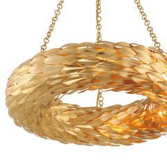 Crystorama - 536-GA - Six Light Pendant - Broche - Antique Gold