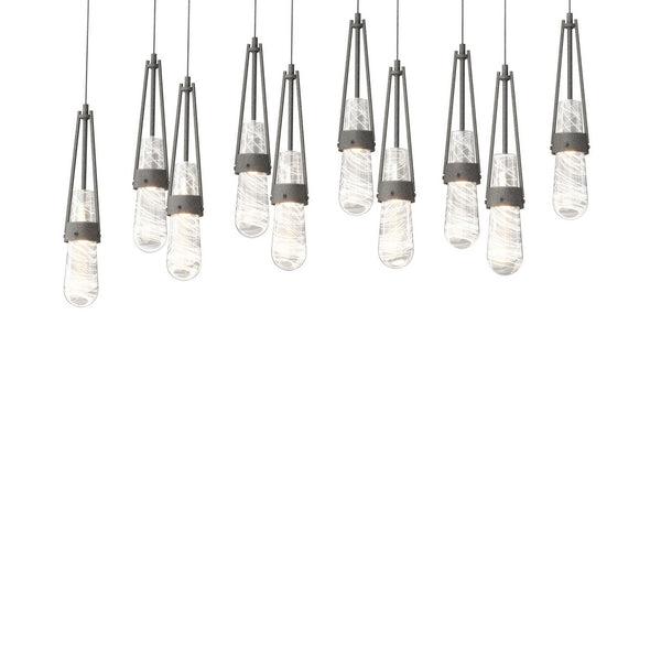 Link LED Pendant in Natural Iron Finish
