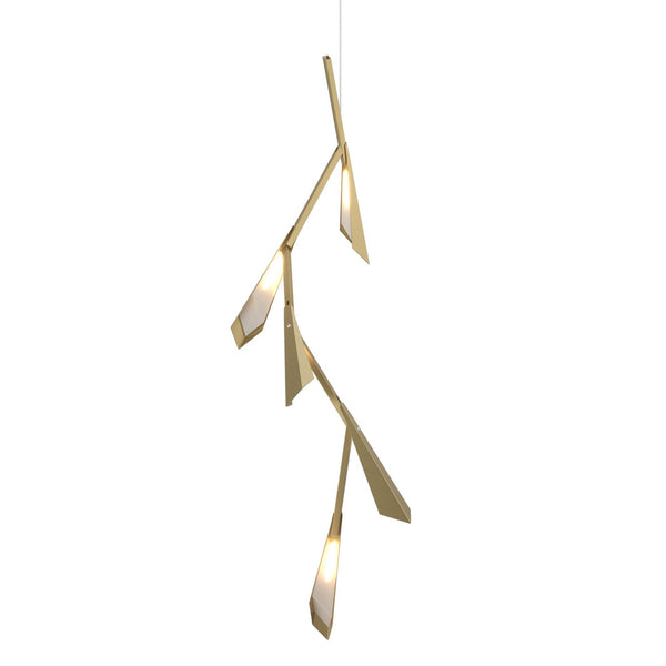 Quill LED Pendant in Modern Brass Finish