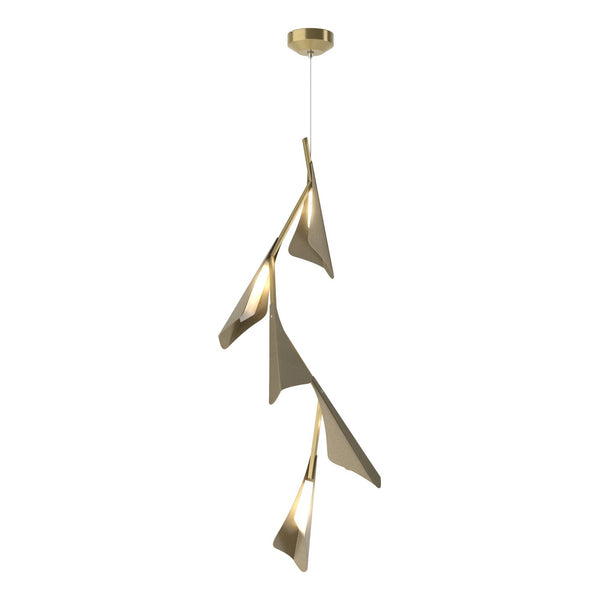 Plume LED Pendant in Modern Brass Finish