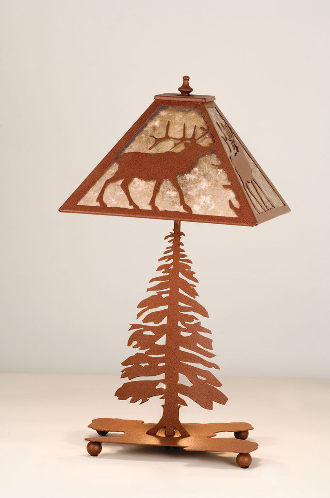 Meyda Tiffany - 15300 - Two Light Table Base - Lone Elk - Rust