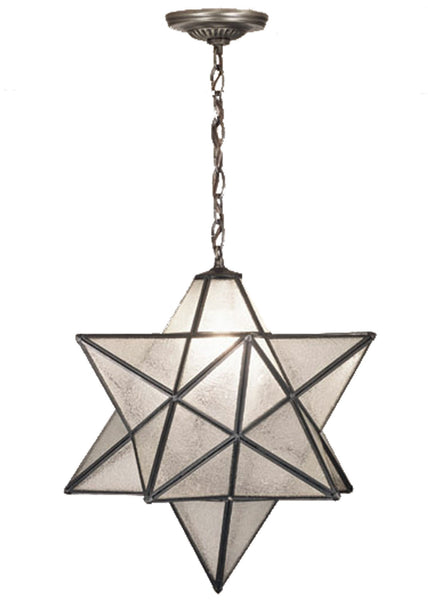 Moravian Star One Light Pendant in Antique Finish