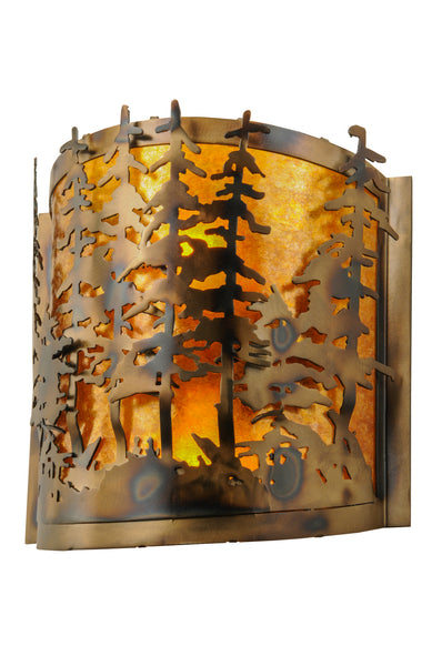 Tall Pines Two Light Wall Sconce in Antique Copper,Burnished Finish