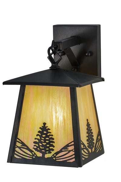 Mountain Pine One Light Wall Sconce in Craftsman Brown Finish