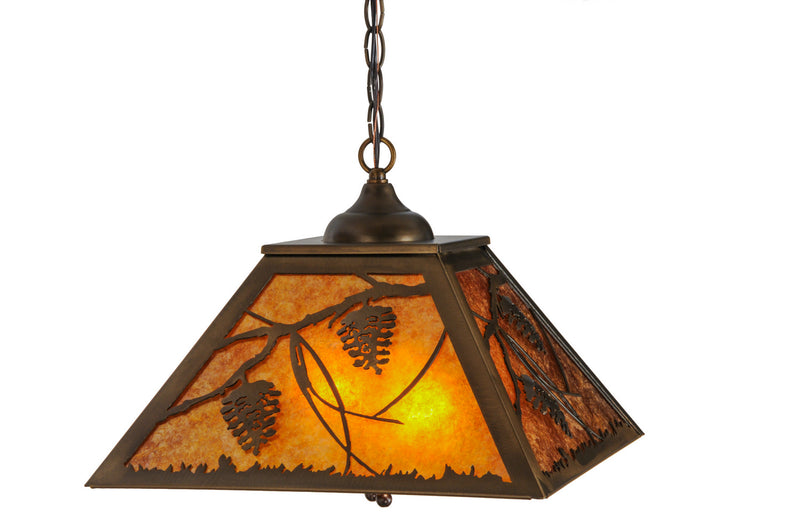 Whispering Pines Two Light Pendant in Antique Copper Finish