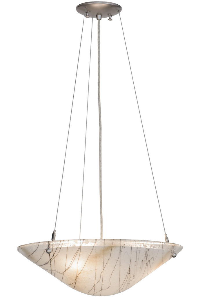 Meyda Tiffany - 151637 - Three Light Pendant - Metro Fusion - Brushed Nickel