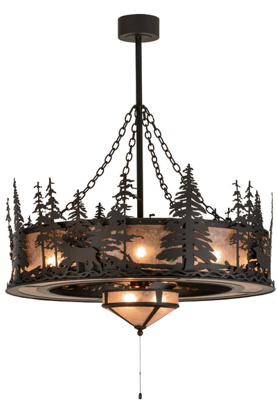 Elk Through The Trees 11 Light Chandel-Air in Oil Rubbed Bronze Finish