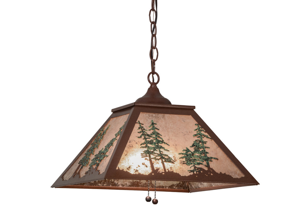 Meyda Tiffany - 154496 - Two Light Pendant - Tall Pines - Rust