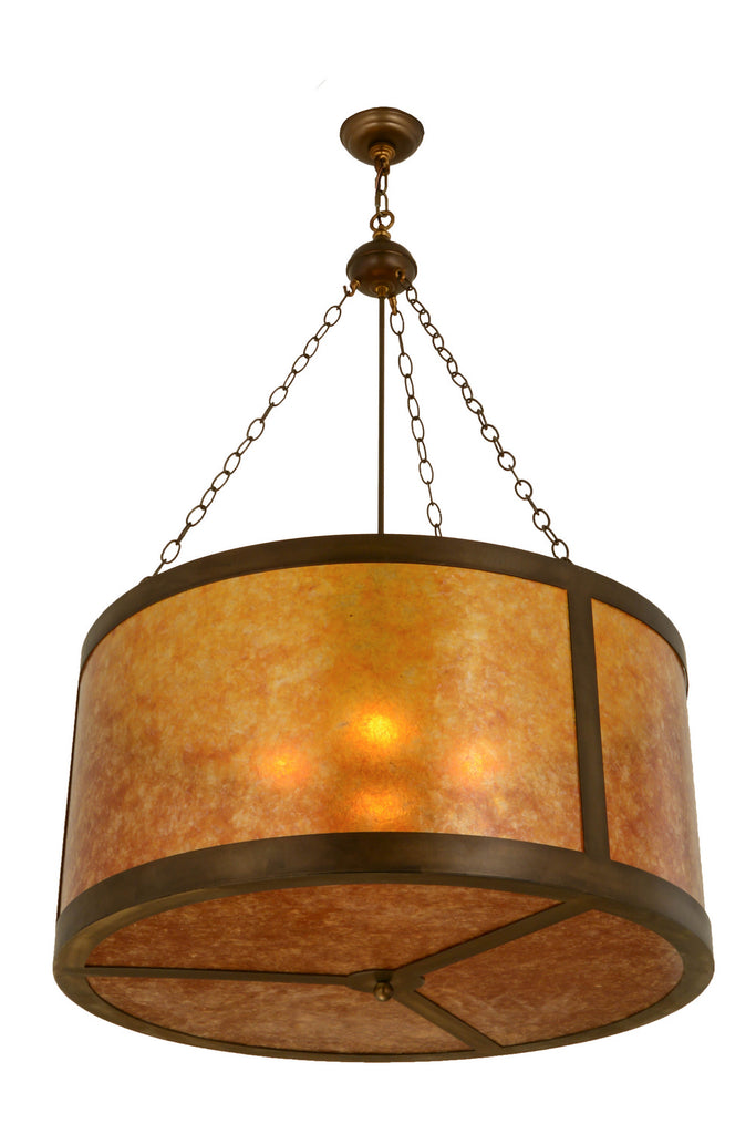 Meyda Tiffany - 156999 - Four Light Inverted Pendant - Smythe Craftsman - Antique Copper