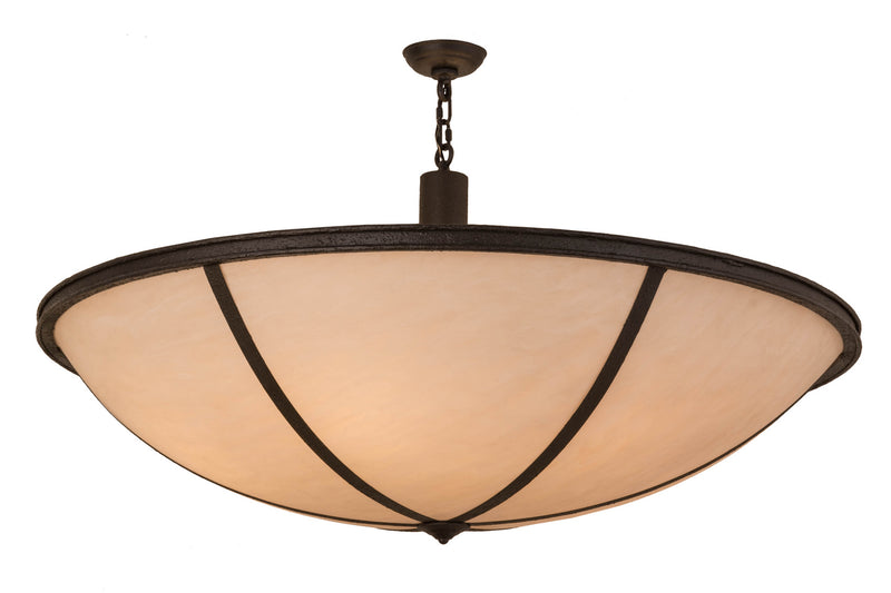 Commerce Six Light Inverted Pendant in Reticulated Black Finish