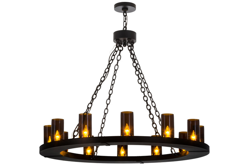 Loxley 12 Light Chandelier in Black Finish
