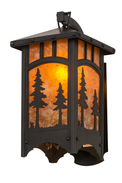 Tall Pines One Light Wall Sconce in Craftsman Brown Finish