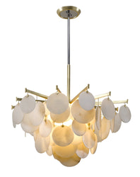 Corbett Lighting - 228-44-GL/SS - LED Pendant - Serenity - Gold Leaf W Polished Stainless