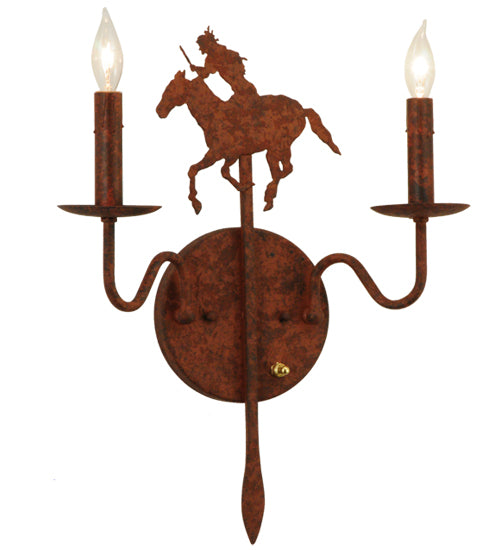 2nd Avenue - 75045.2 - Two Light Wall Sconce - High Plains Rider - Rusty Nail