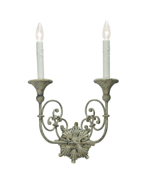 Rachelle Two Light Wall Sconce in Flora Finish