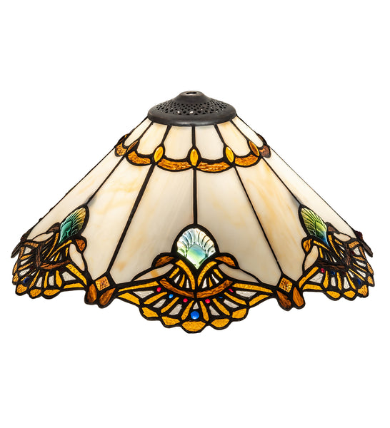 Shell With Jewels Shade in Wrought Iron Finish