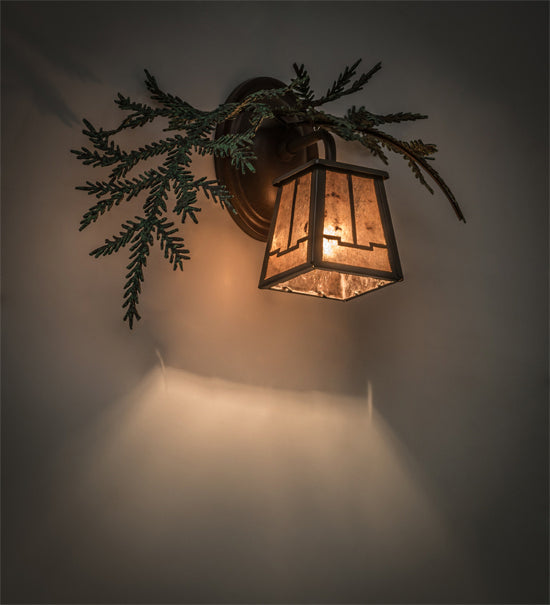 Meyda Tiffany - 164590 - One Light Wall Sconce - Pine Branch - Timeless Bronze