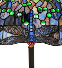 Meyda Tiffany - 151154 - Four Light Floor Lamp - Tiffany Hanginghead Dragonfly - Mahogany Bronze