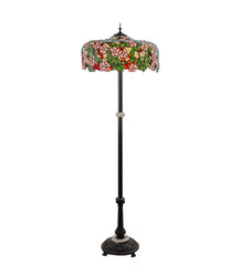 Meyda Tiffany - 148875 - Three Light Floor Lamp - Tiffany Cherry Blossom