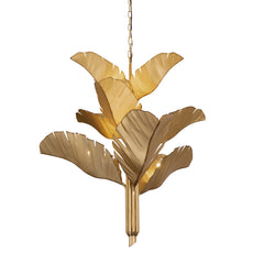 Varaluz - 901C09GO - Nine Light Chandelier - Banana Leaf - Gold