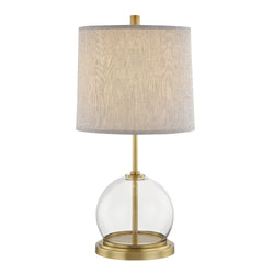 Alora - TL304023VBNL - One Light Table Lamp - Coast Portable - Natural Linen/Vintage Brass