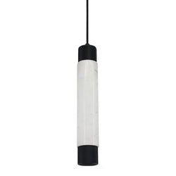 Avenue Lighting - HF1068-WHT - One Light Pendant - Cicada - Black Marble With Knurled Accent