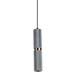 Avenue Lighting - HF1077-BLG - One Light Pendant - Cicada - Knurled Light Grey With Aged Brass Accents