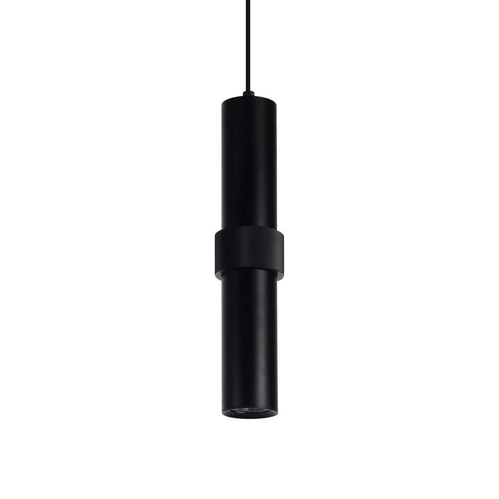 Avenue Lighting - HF1081-BLK - One Light Pendant - Cicada - Black With Knurled Black Accent