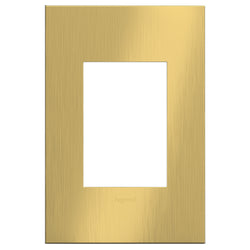 Legrand - AWC1G3BSB4 - Wall Plate - Adorne - Brushed Satin Brass