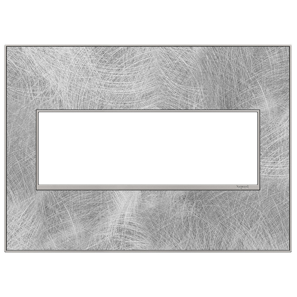 Legrand - AWM3GSP4 - Gang Wall Plate - Adorne - Spiraled Stainless