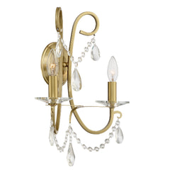 Crystorama - 6822-VG-CL-SAQ - Two Light Wall Mount - Othello - Vibrant Gold