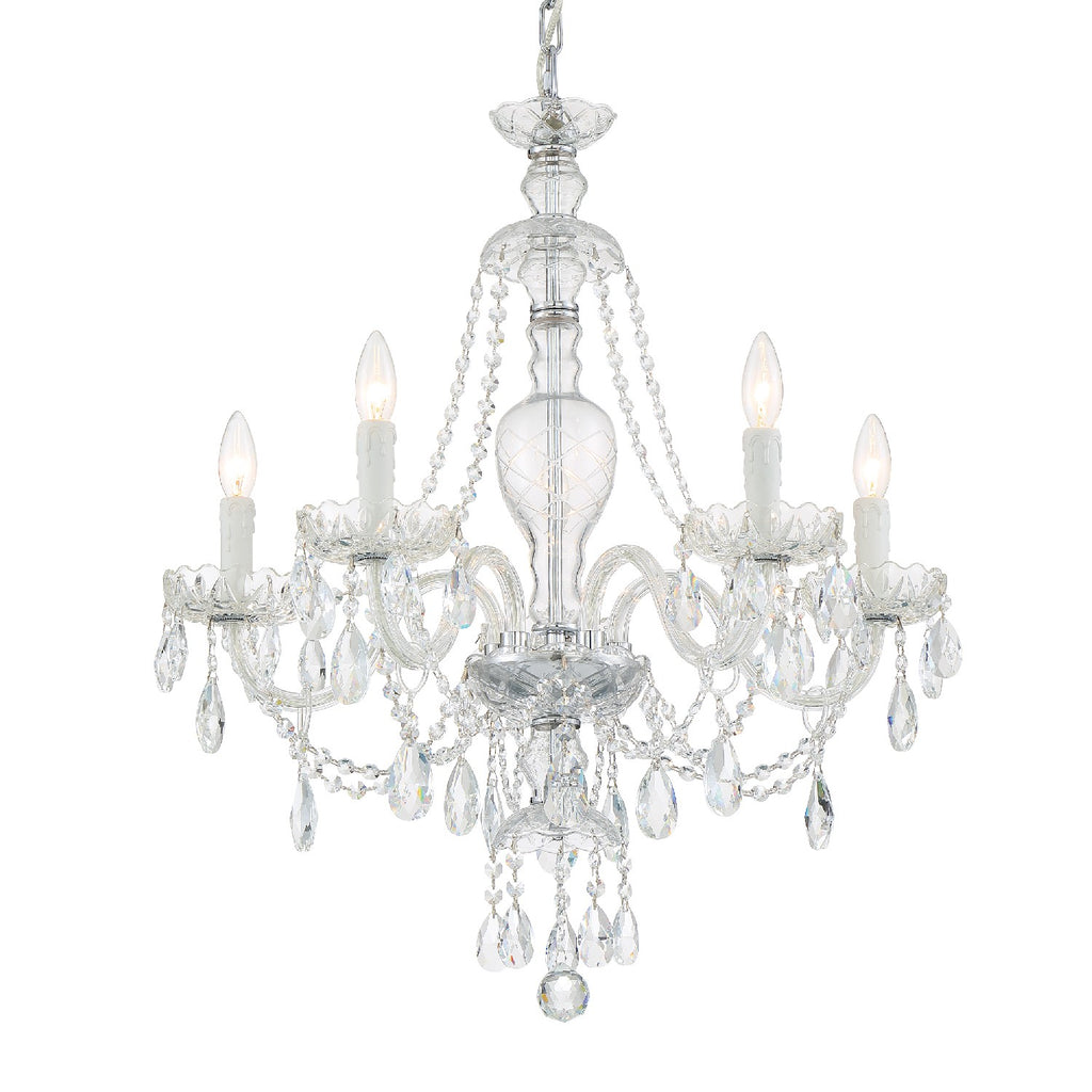 Crystorama - CAN-A1305-CH-CL-S - Five Light Chandelier - Candace - Polished Chrome