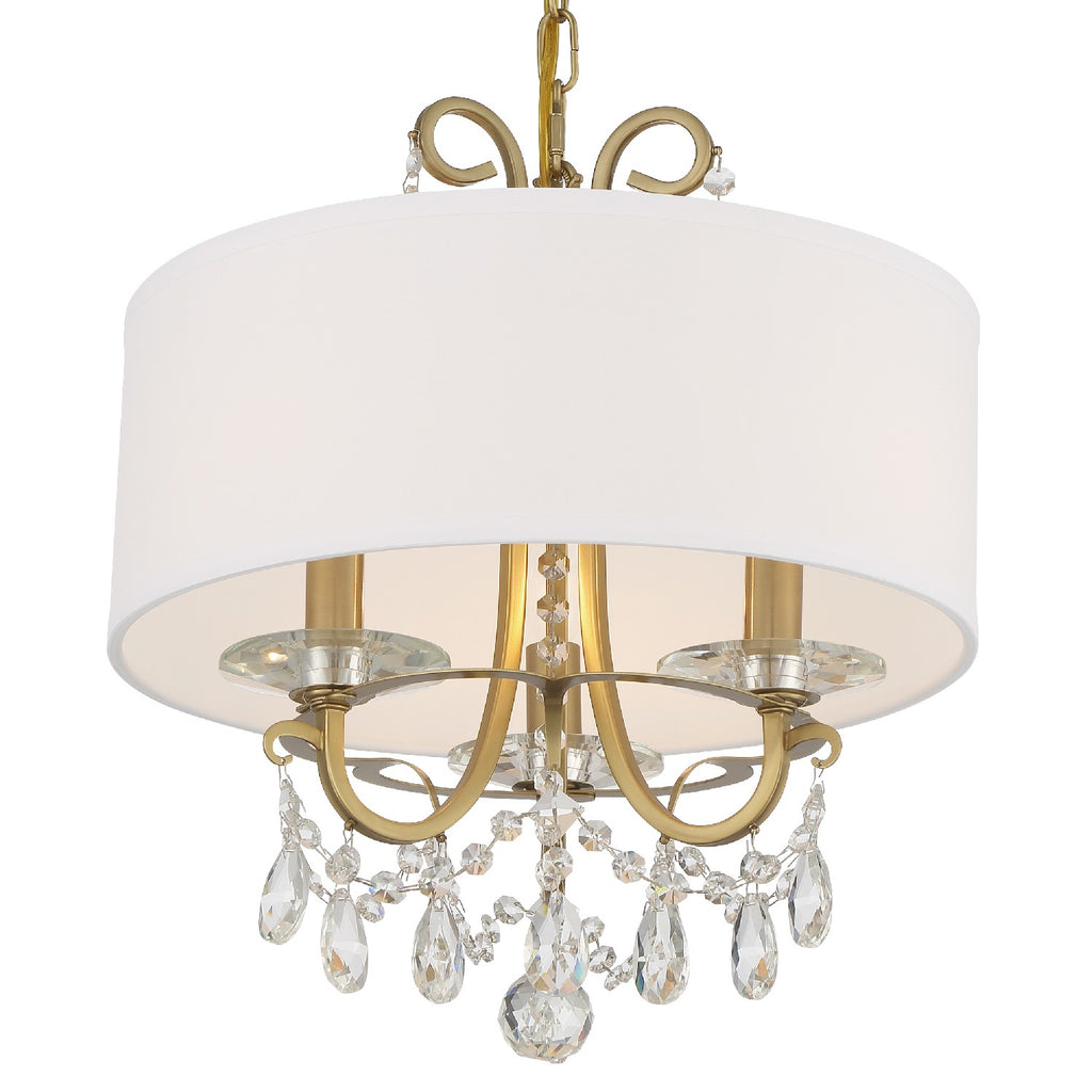 Crystorama - 6623-VG-CL-S - Three Light Chandelier - Othello - Vibrant Gold