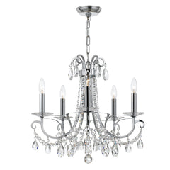 Crystorama - 6825-CH-CL-SAQ - Five Light Chandelier - Othello - Polished Chrome