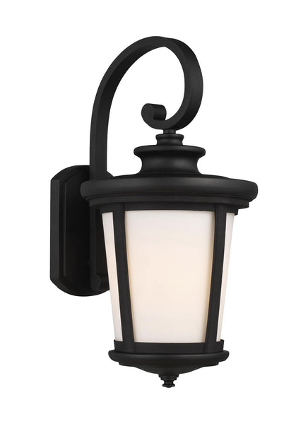 Eddington One Light Outdoor Wall Lantern in Black Finish