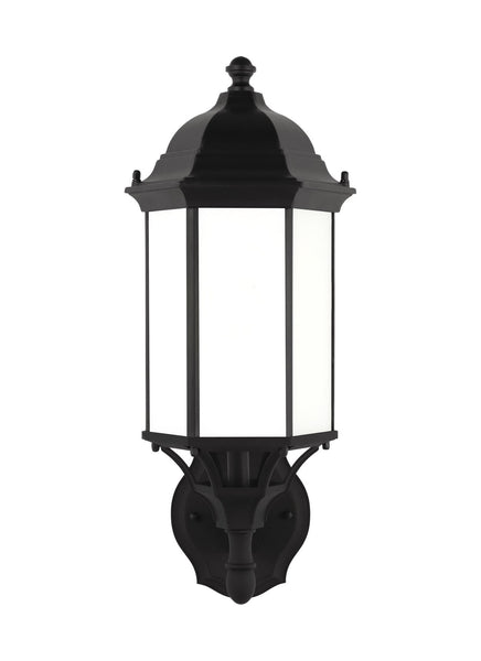 Sevier One Light Outdoor Wall Lantern in Black Finish