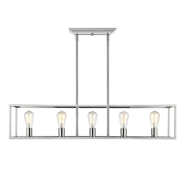 Wesson CH Five Light Linear Pendant in Chrome Finish