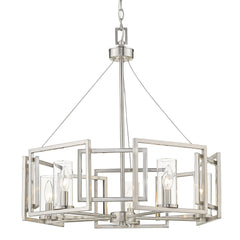 Golden - 6068-5 PW - Five Light Chandelier - Marco PW - Pewter
