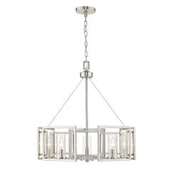 Golden - 6068-5 PW - Five Light Chandelier - Marco PW - Pewter
