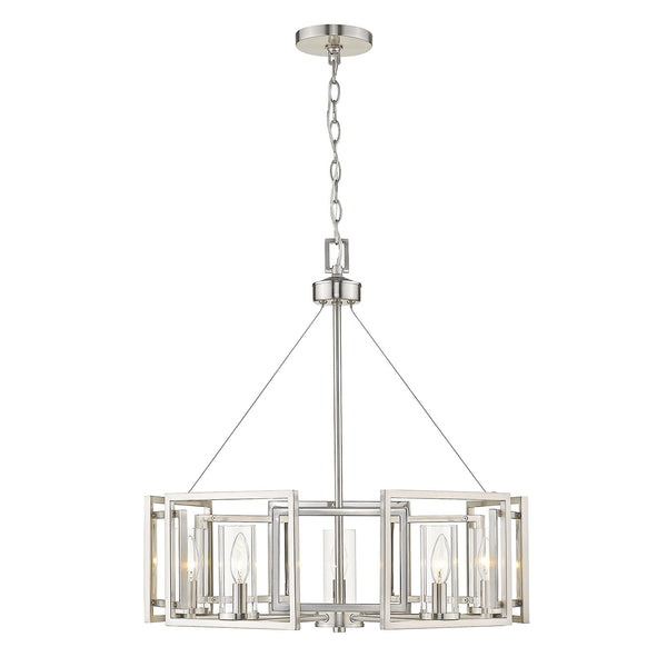 Marco PW Five Light Chandelier in Pewter Finish