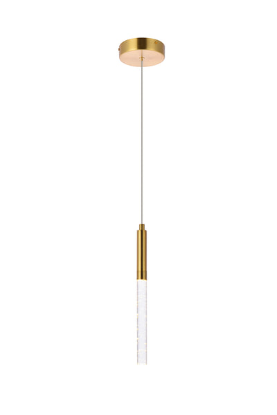 Ruelle LED Pendant in Gold Finish