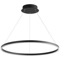 Oxygen - 3-65-15 - LED Pendant - Circulo - Black